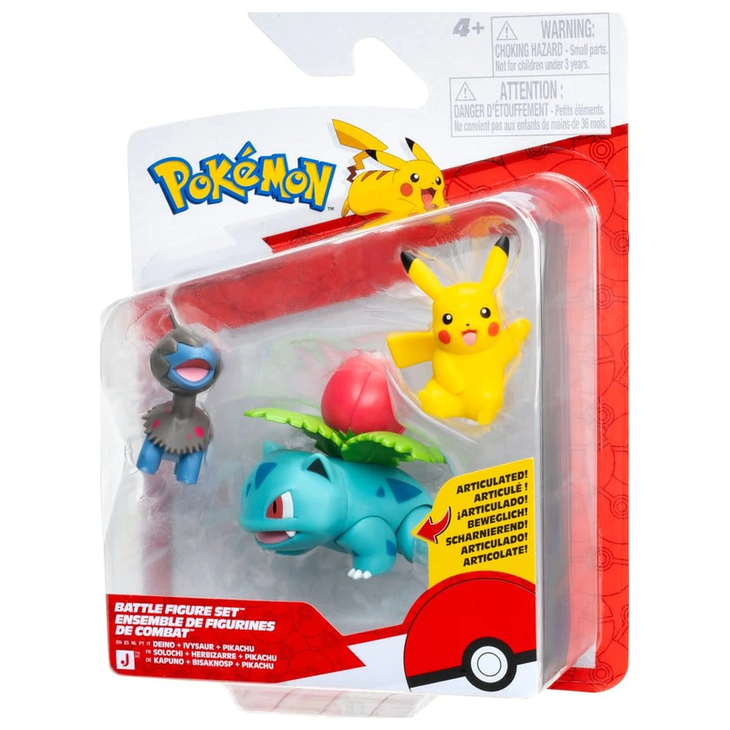 Pokémon Battle Figure Set Akční figurky Pikachu, Deino & Ivysaur (3 balení) fotografii produktu