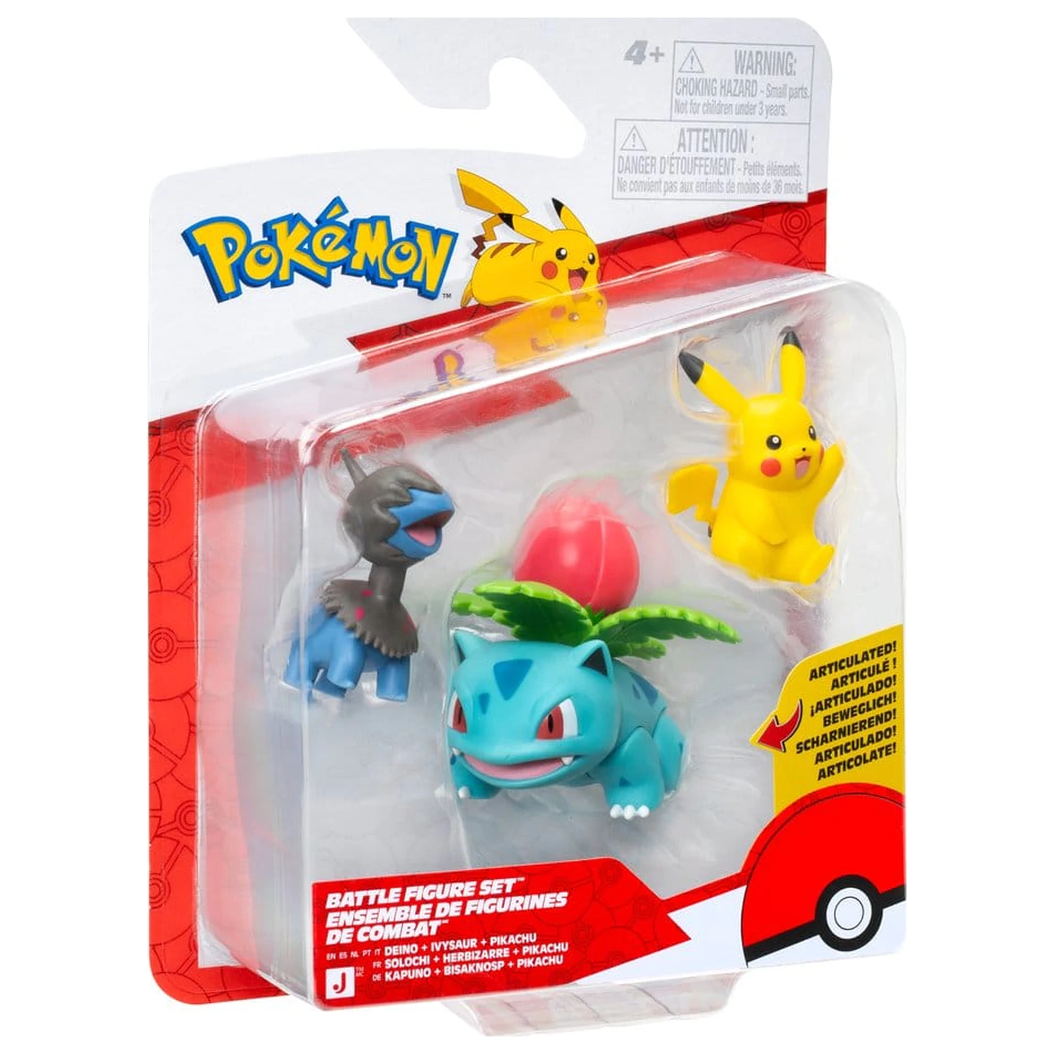 Pokémon Battle Figure Set Akční figurky Pikachu, Deino & Ivysaur (3 balení) fotografii produktu