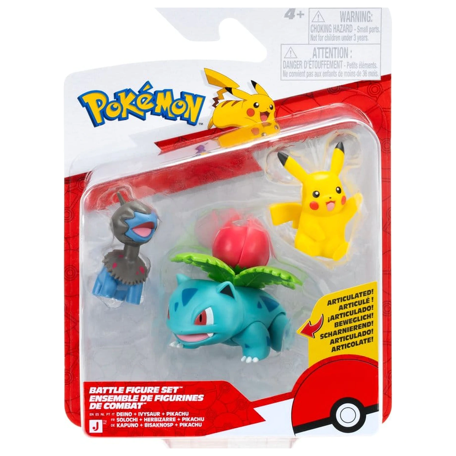 Pokémon Battle Figure Set Akční figurky Pikachu, Deino & Ivysaur (3 balení) fotografii produktu