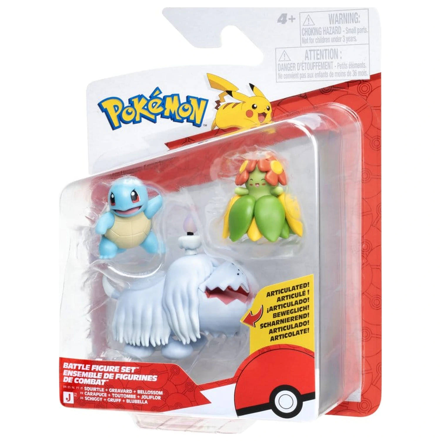 Pokémon Bojová Figurka Balení 3 kusů Squirtle, Greavard & Bellossom fotografii produktu
