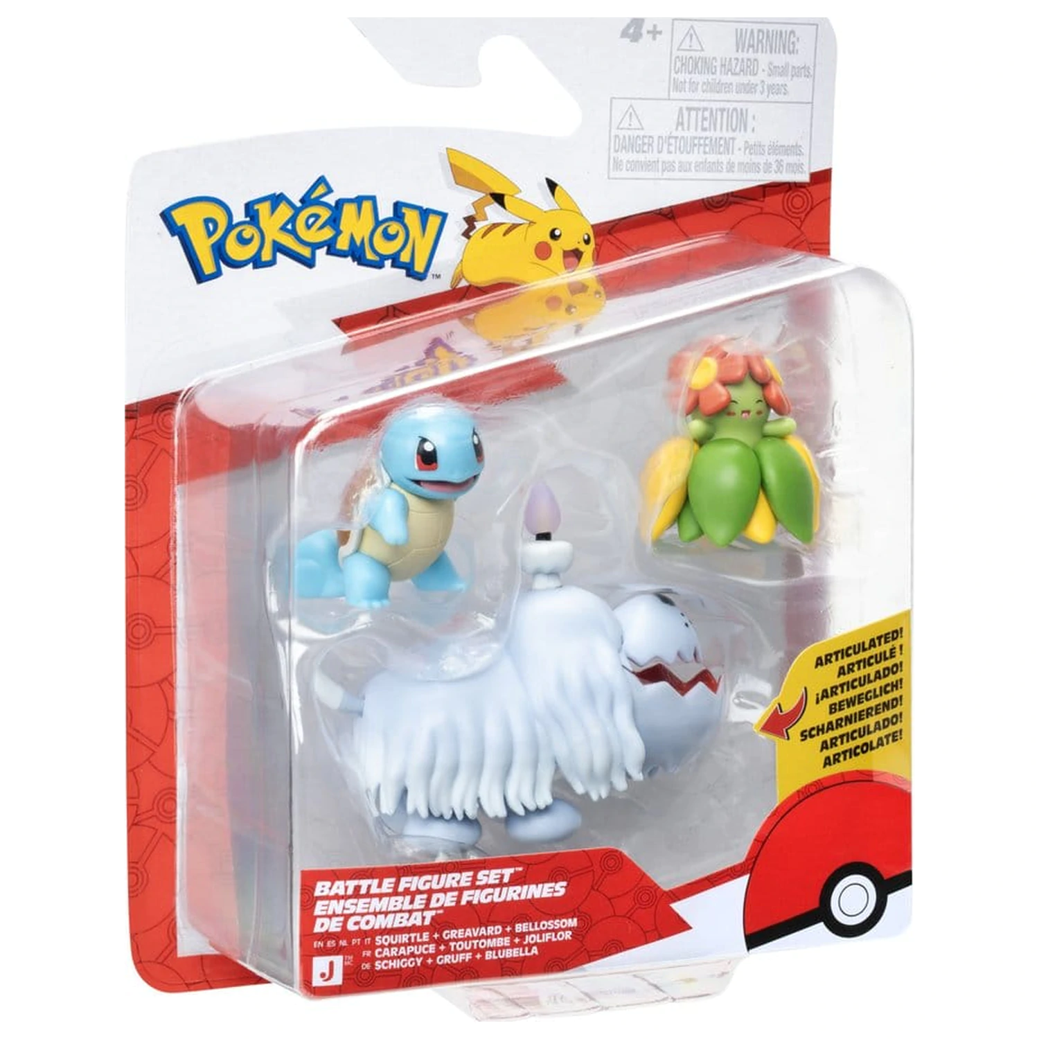 Pokémon Bojová Figurka Balení 3 kusů Squirtle, Greavard & Bellossom fotografii produktu