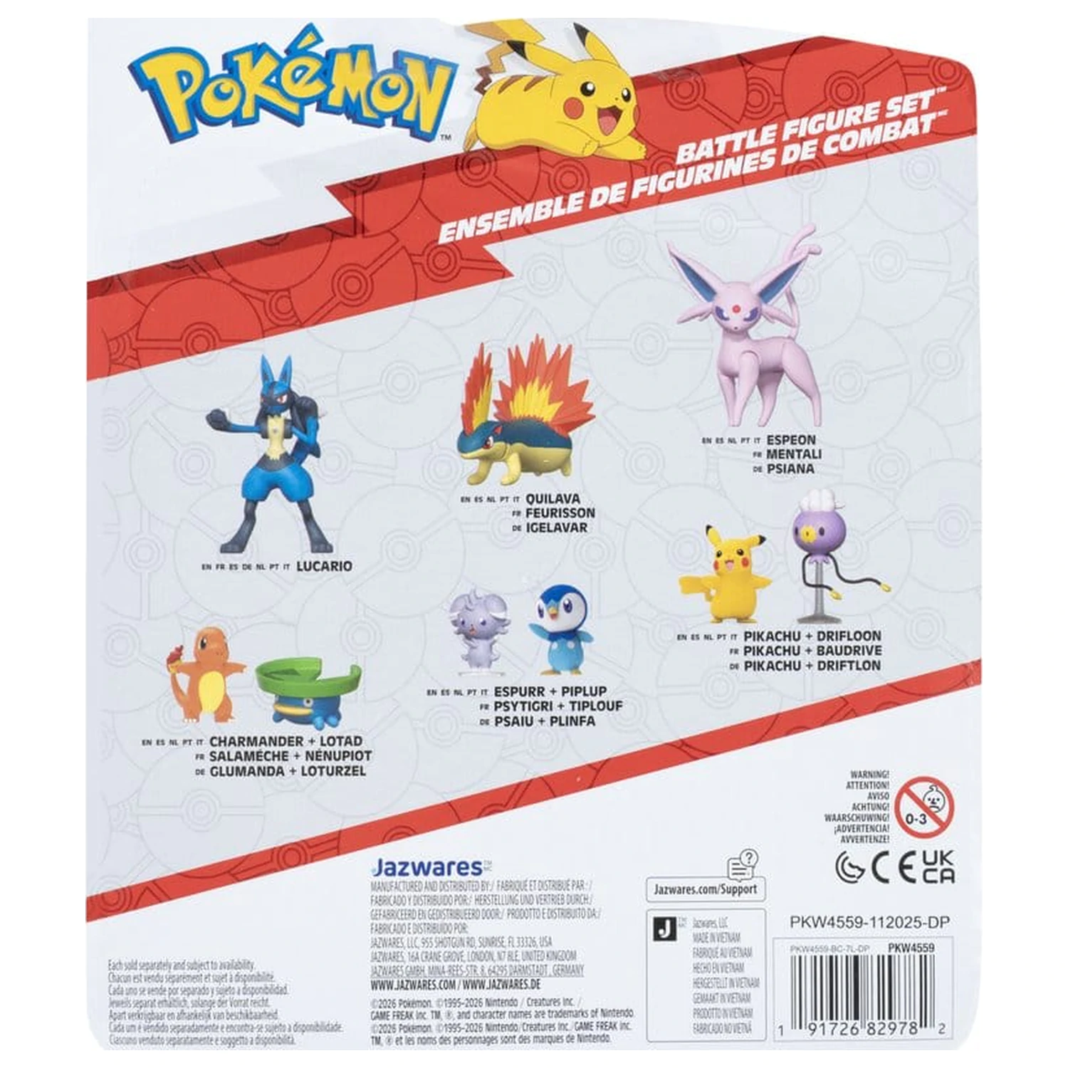 Pokémon Bojová Figurka Balení 3 kusů Squirtle, Greavard & Bellossom fotografii produktu