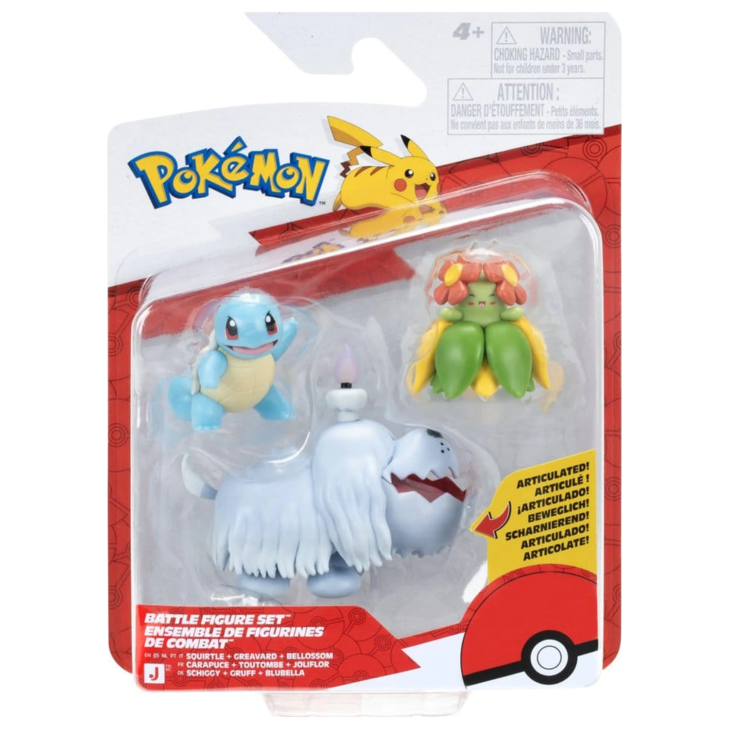 Pokémon Bojová Figurka Balení 3 kusů Squirtle, Greavard & Bellossom fotografii produktu