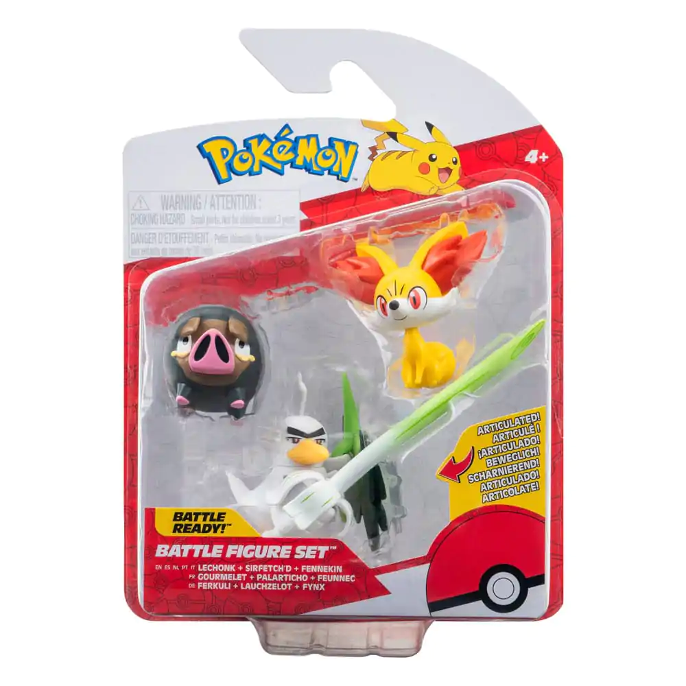 Pokémon Battle Figure Set 3-Pack Fennekin, Lechonk, Sirfetch'd 5 cm fotografii produktu