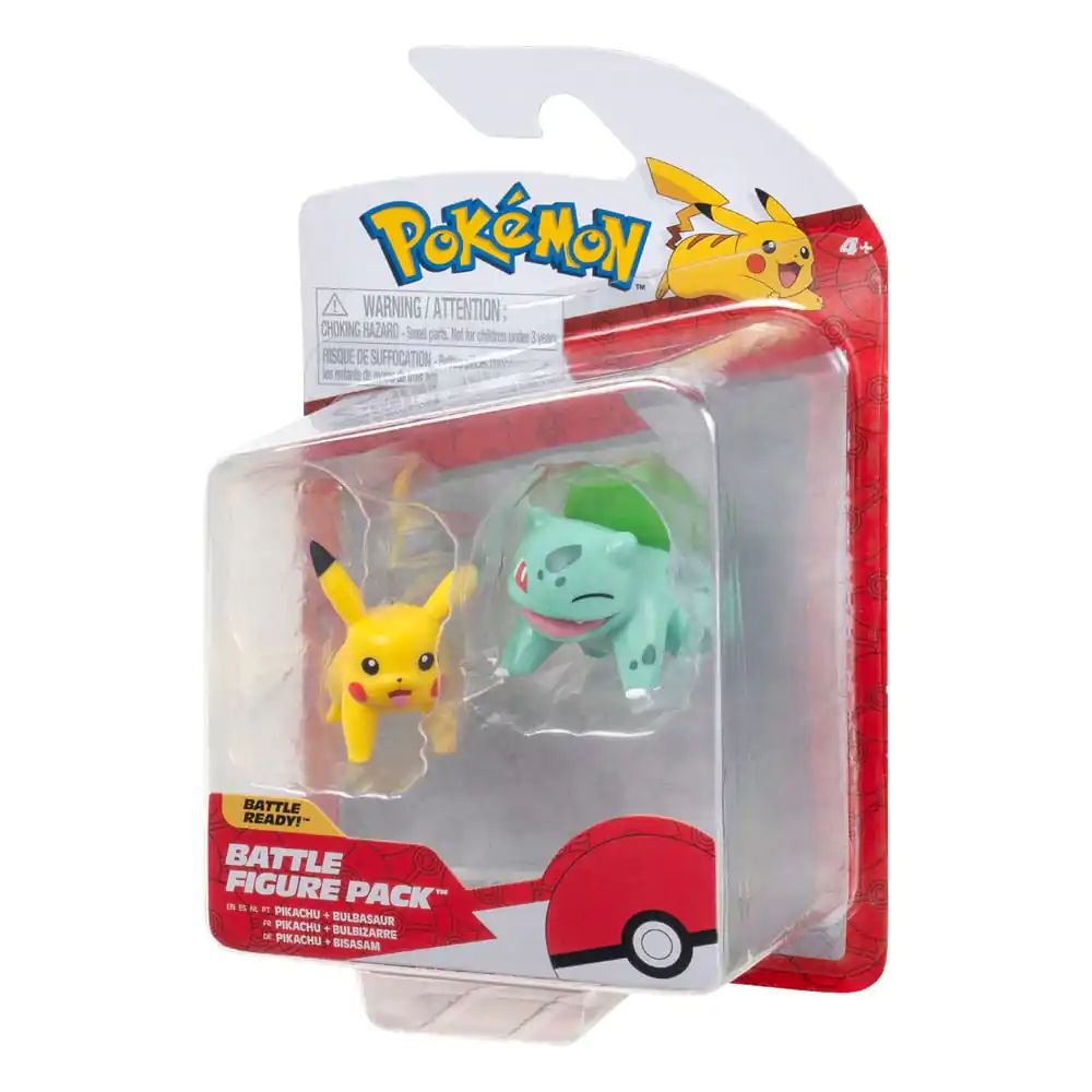 Pokémon Battle Figure First Partner Set Figurka 2-Pack Bulbasaur #2, Pikachu #1 fotografii produktu