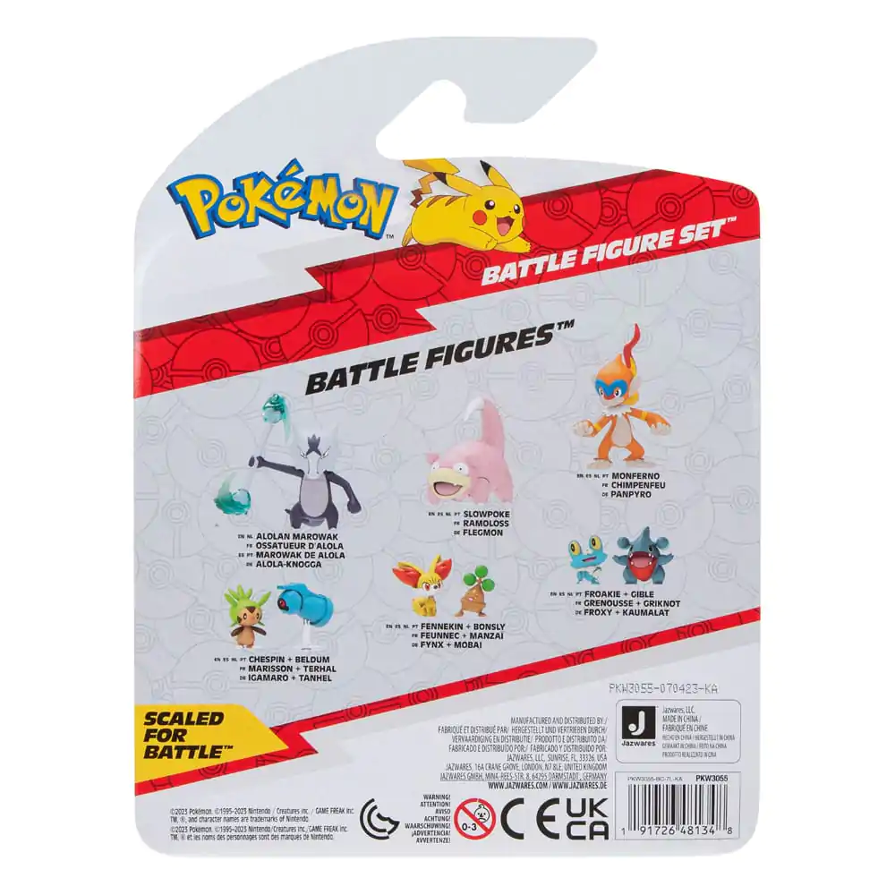 Pokémon figurky do bitvy, sada 3 kusů Morpeko (Full-Belly Mode), Bulbasaur #1, Raboot 5 cm fotografii produktu
