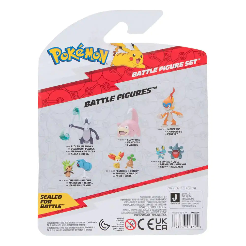 Pokémon Battle Figure Set 3-Pack Pikachu (Female), Litwick, Slowpoke 5 cm fotografii produktu