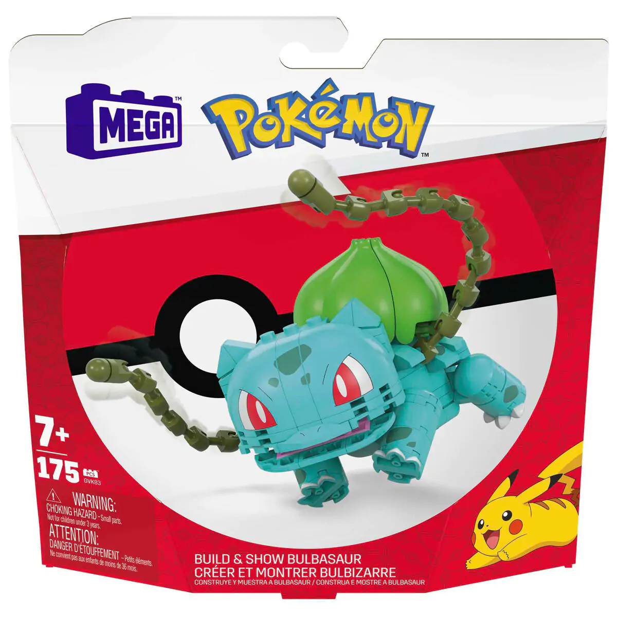 Pokémon Mega Construx Wonder Builders stavebnice Bulbasaur 10 cm fotografii produktu