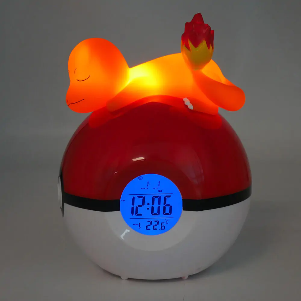 Pokémon Budík Pokeball se Světlem Charmander 18 cm fotografii produktu