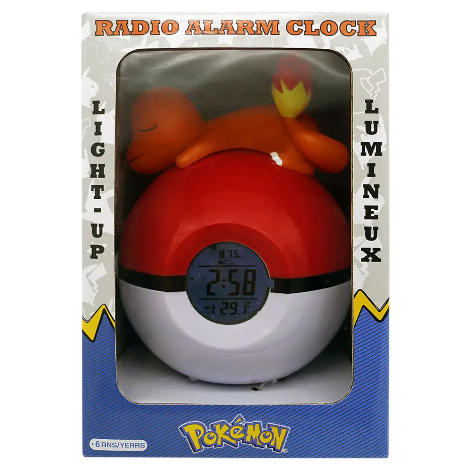 Pokémon Budík Pokeball se Světlem Charmander 18 cm fotografii produktu