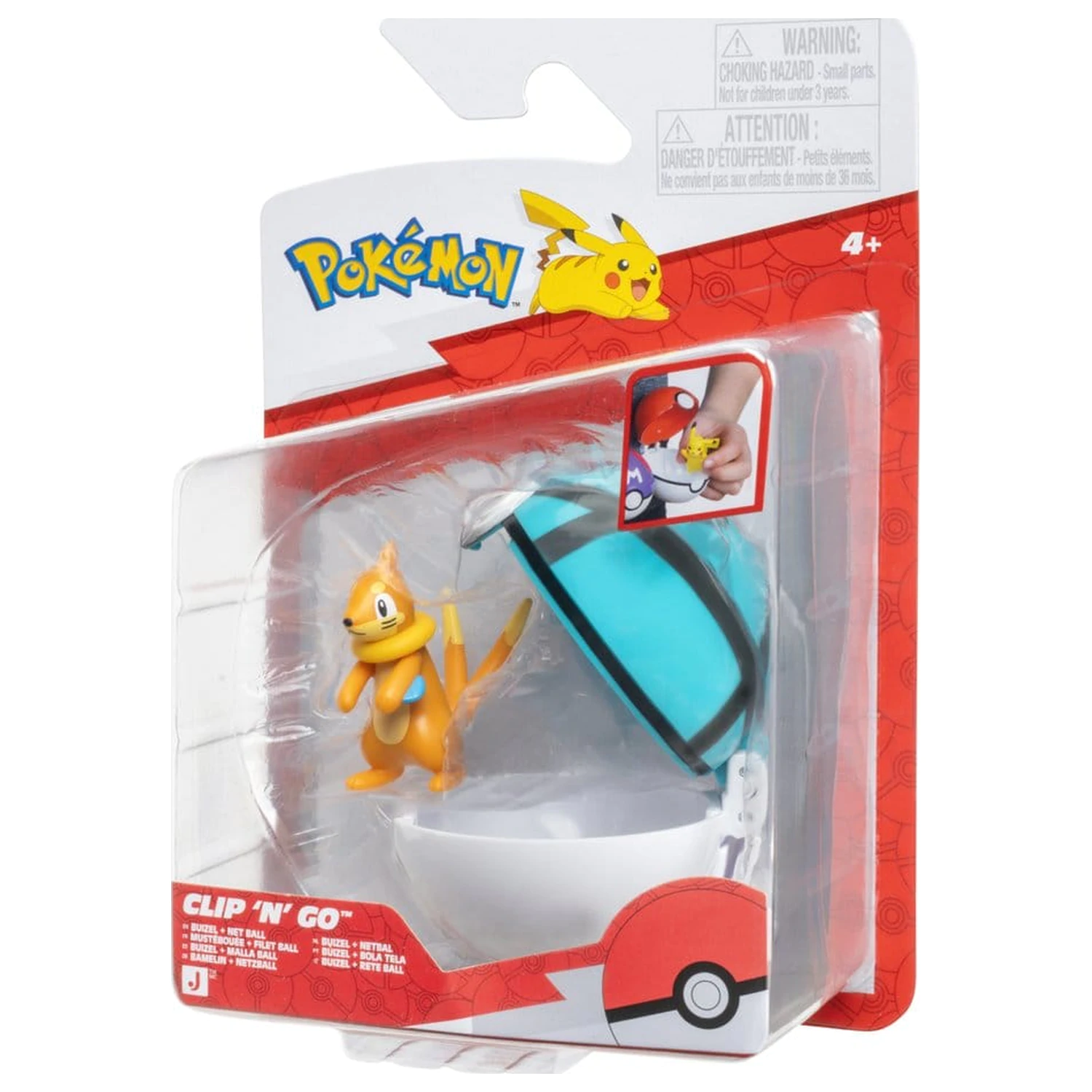 Pokémon Clip 'n' Go Akční figurka Buizel a síťový míč fotografii produktu