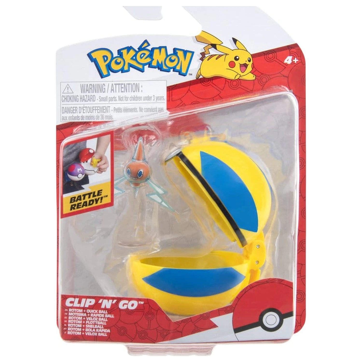 Pokémon Clip 'n' Go Akční figurka Wave 21 Rotom & Quick Ball fotografii produktu