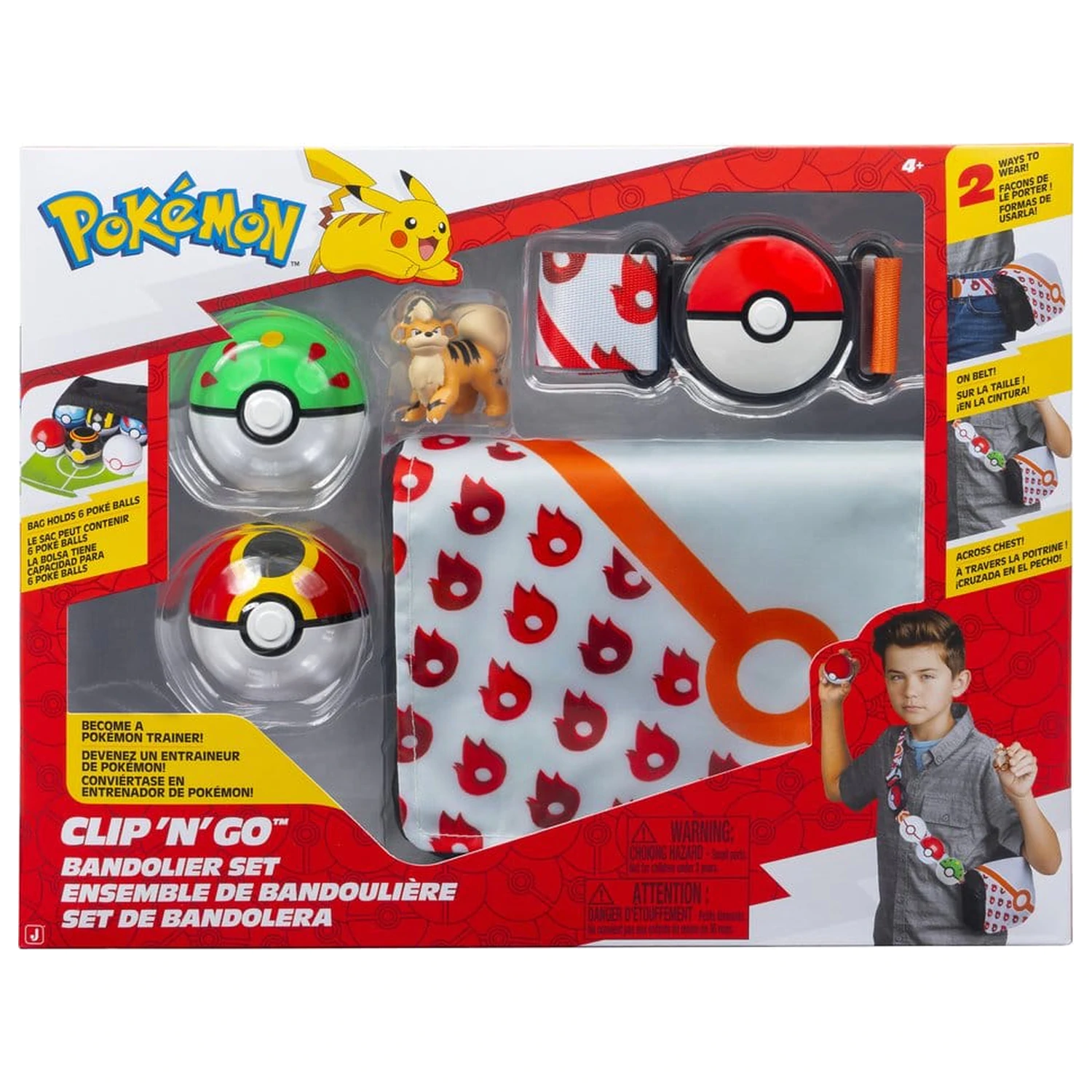 Pokémon Clip 'n' Go Bandolier Set Growlithe fotografii produktu