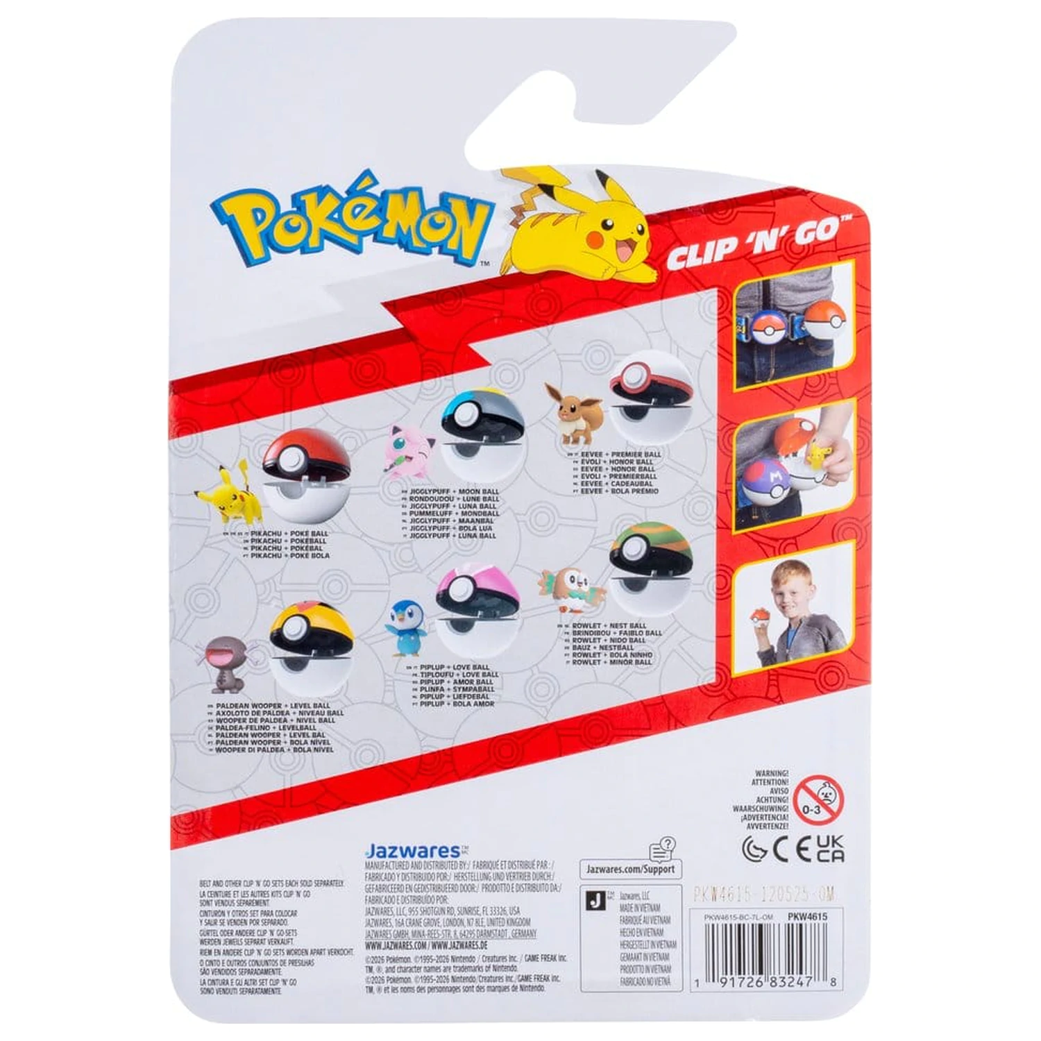 Pokémon Clip 'N' Go Eevee a Premier Ball fotografii produktu