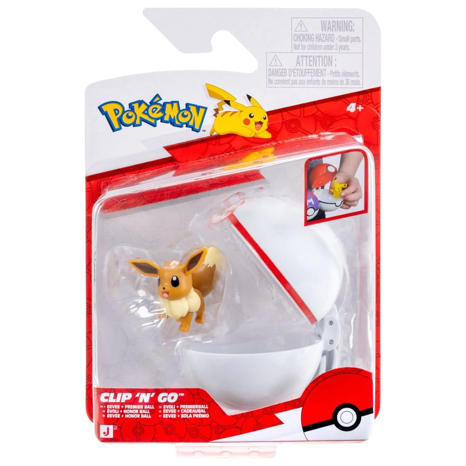 Pokémon Clip 'N' Go Eevee a Premier Ball fotografii produktu