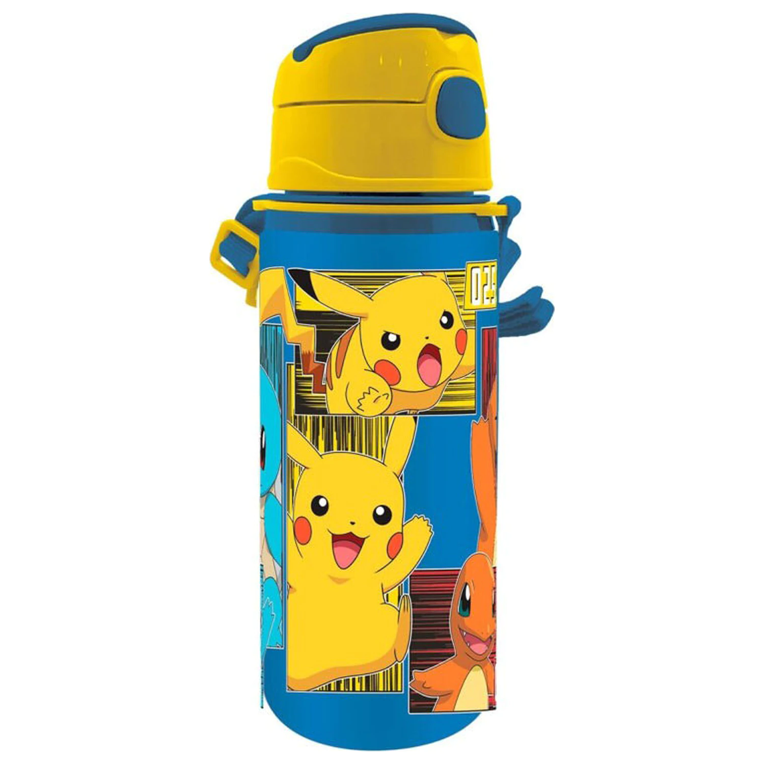 Pokémon Electric hliníková lahev s brčkem s ramínkem 600 ml fotografii produktu
