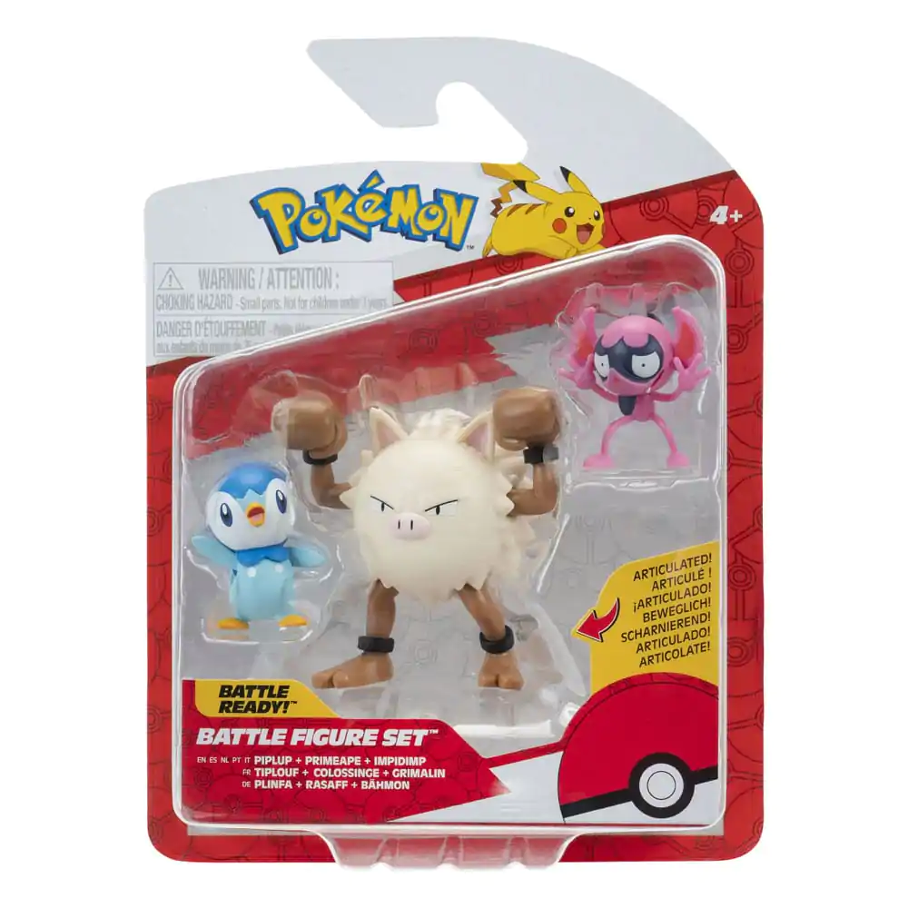 Pokémon First Partner Battle Figure Set Sada figurek 3-Pack Impidimp, Piplup & Primape fotografii produktu