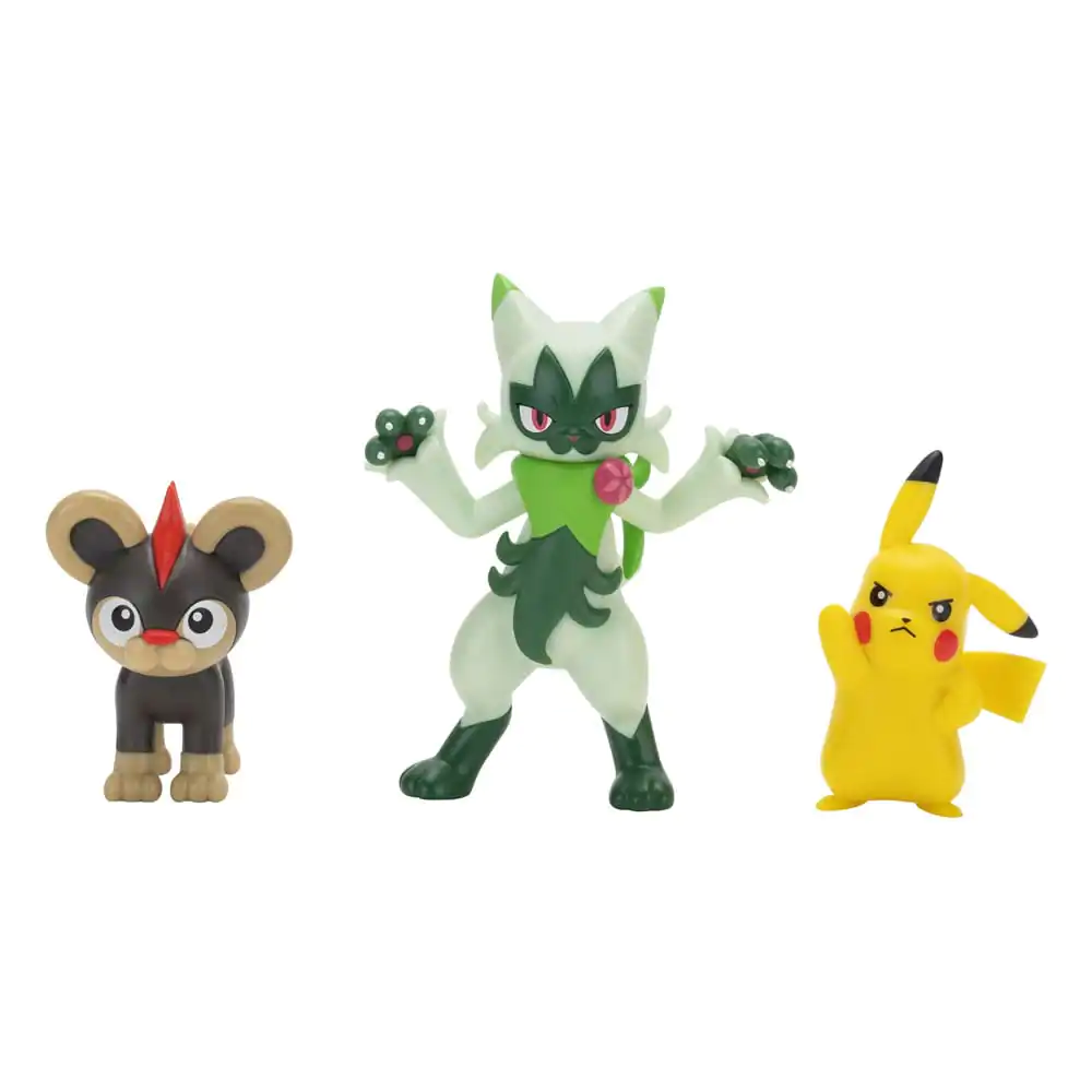 Pokémon First Partner Battle Figure Set Sada figurek 3-Pack Litleo, Pikachu & Floragato fotografii produktu