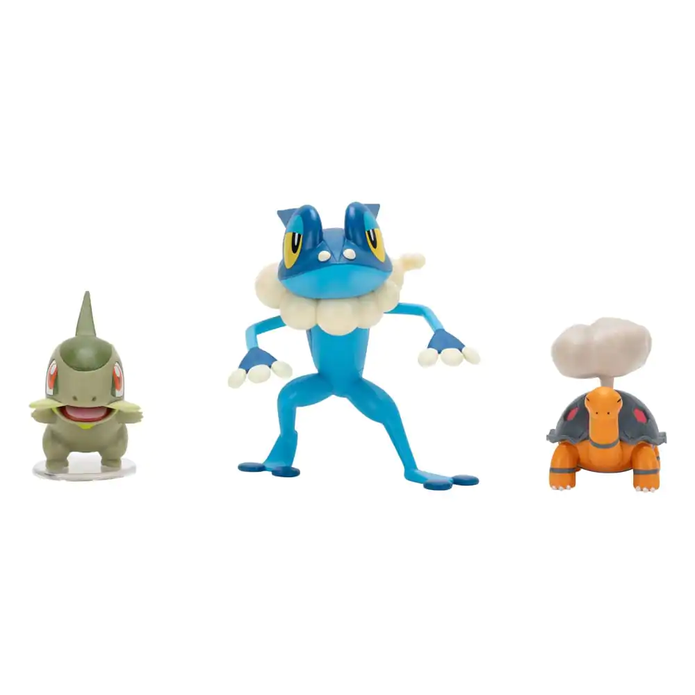 Pokémon First Partner Battle Figure Set Sada figurek 3-Pack Torkoal, Axew & Frogadier fotografii produktu