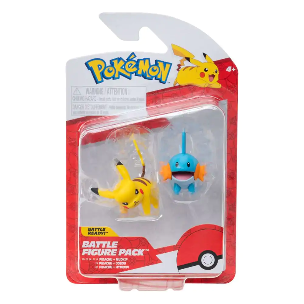 Pokémon First Partner Battle Figure Set Figurky 2-Pack Mudkip & Pikachu #4 fotografii produktu