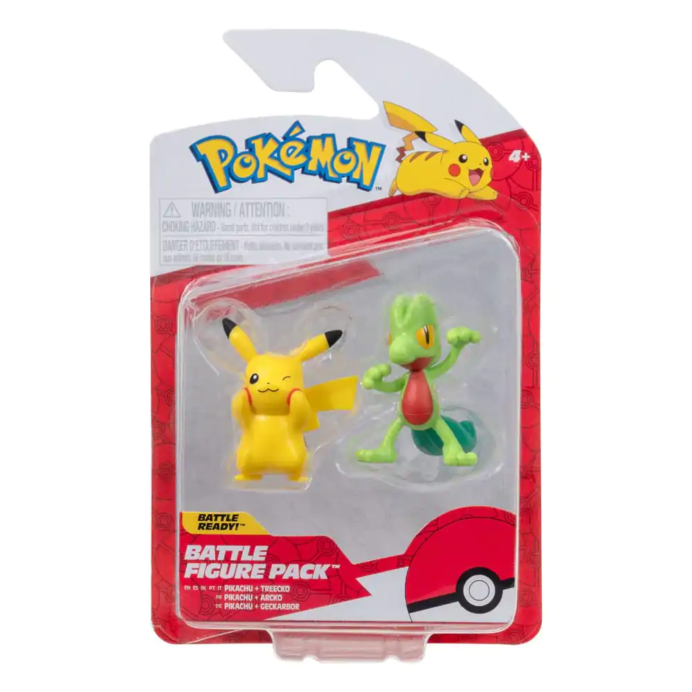 Pokémon First Partner Battle Figure Set Figurky 2-Pack Treecko & Pikachu #8 fotografii produktu