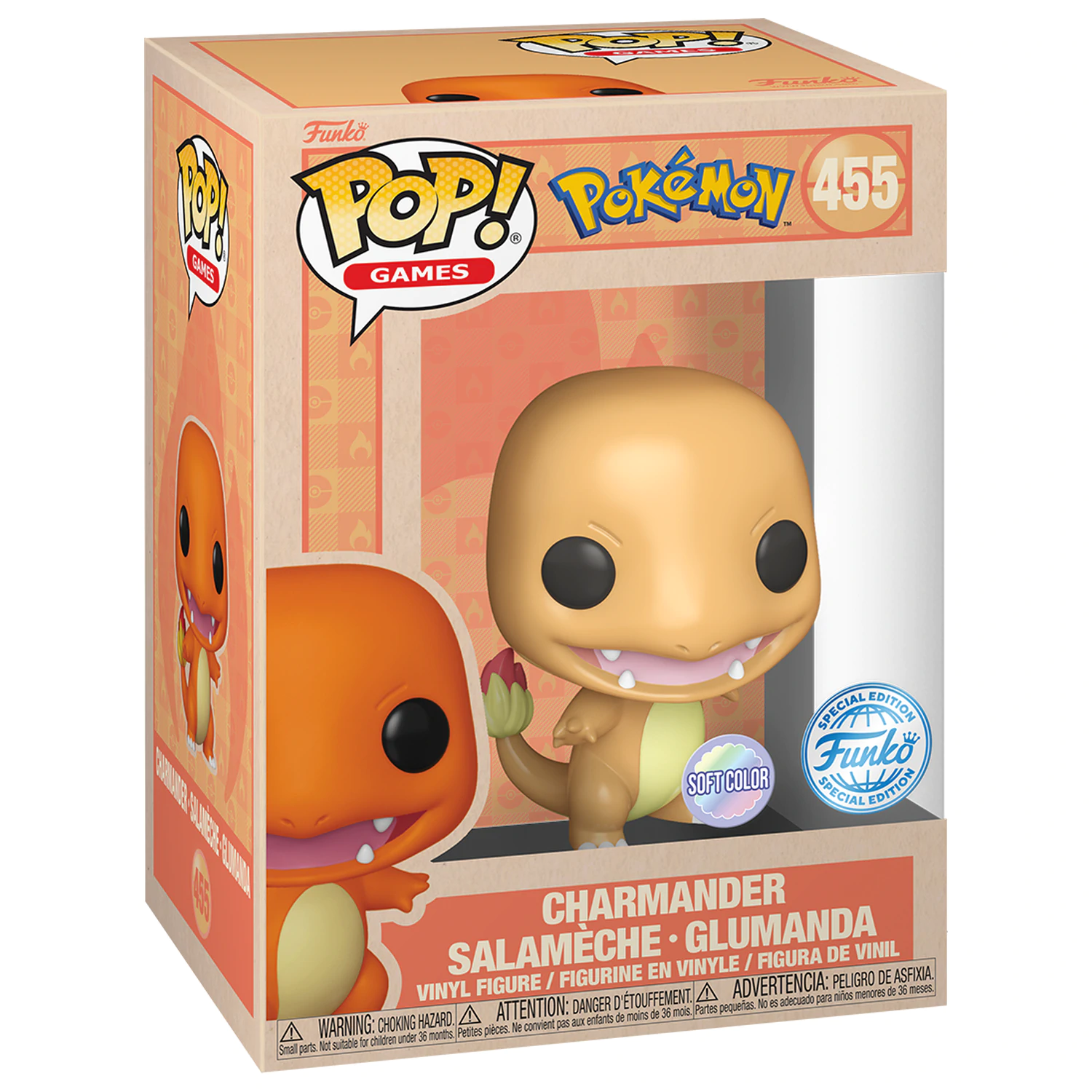 Pokemon Funko POP! Animation vinylová figurka Charmander (SftClr) Exkluzivní verze 9 cm fotografii produktu