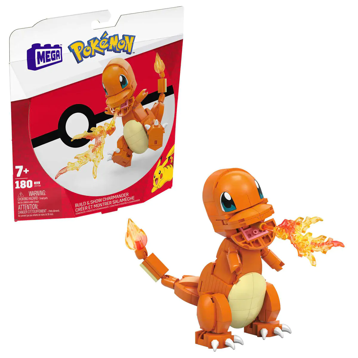 Pokémon Mega Construx Wonder Builders stavebnice Charmander 10 cm fotografii produktu