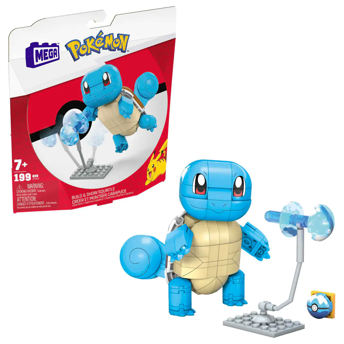 Pokémon Mega Construx Wonder Builders Stavebnice Squirtle 10 cm fotografii produktu