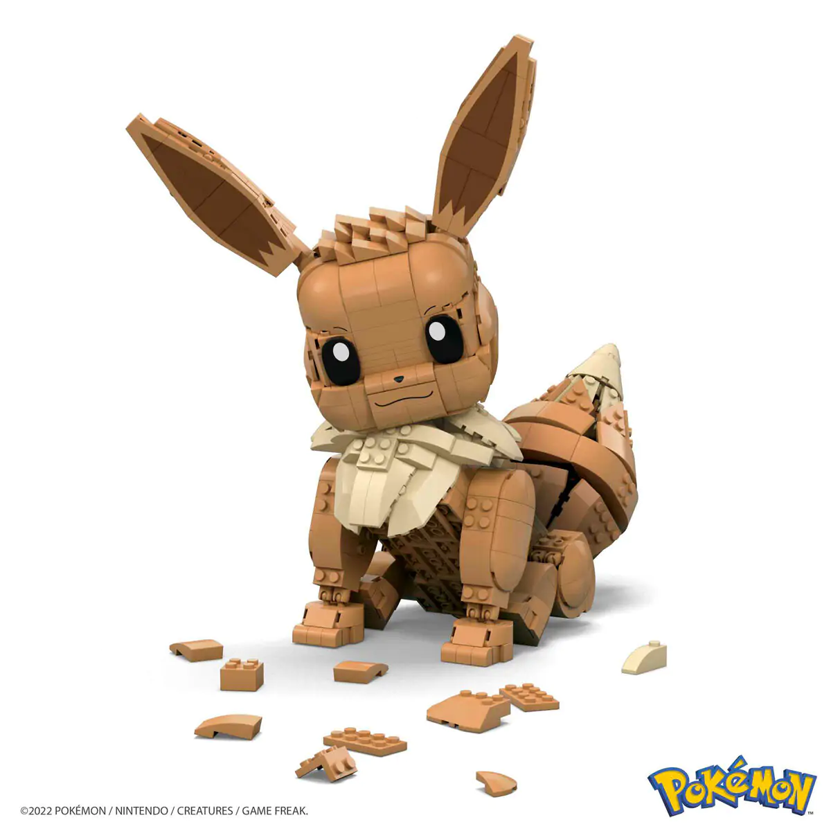 Pokémon Mega Construx Wonder Builders stavebnice Jumbo Eevee 29 cm fotografii produktu