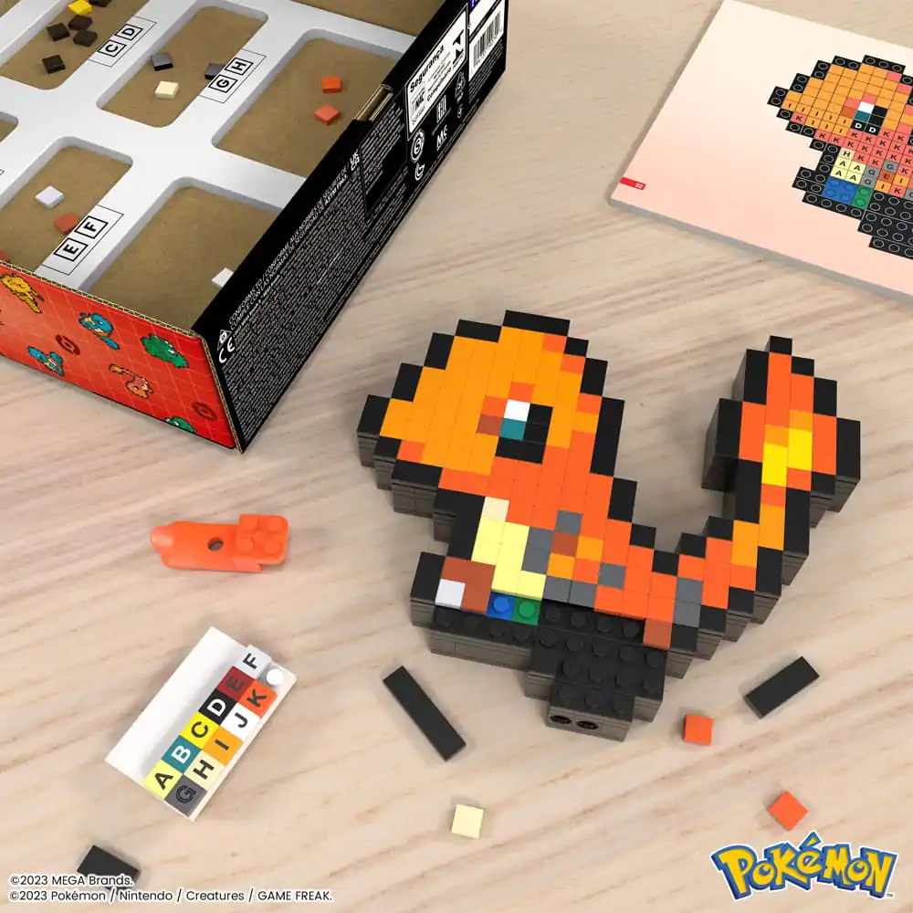 Pokémon MEGA Construction Set Charmander Pixel Art – stavebnice fotografii produktu