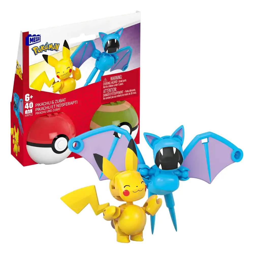 Pokémon MEGA stavebnice Kolekce Poké Ball: Pikachu & Zubat fotografii produktu