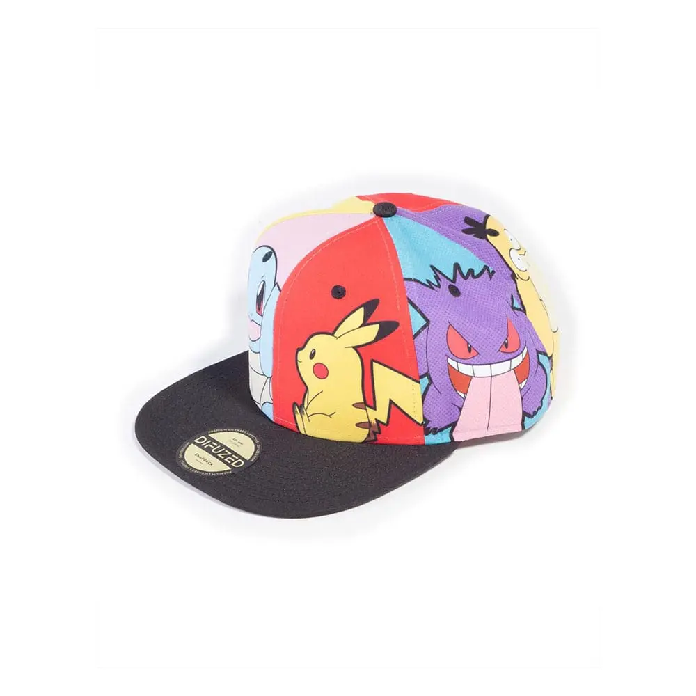 Pokemon Snapback Kšiltovka Multi Pop Art fotografii produktu