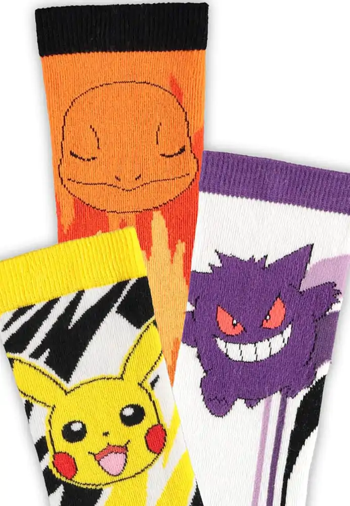 Pokémon Ponožky 3-Pack Pikachu, Charmander, Gengar 39-42 fotografii produktu