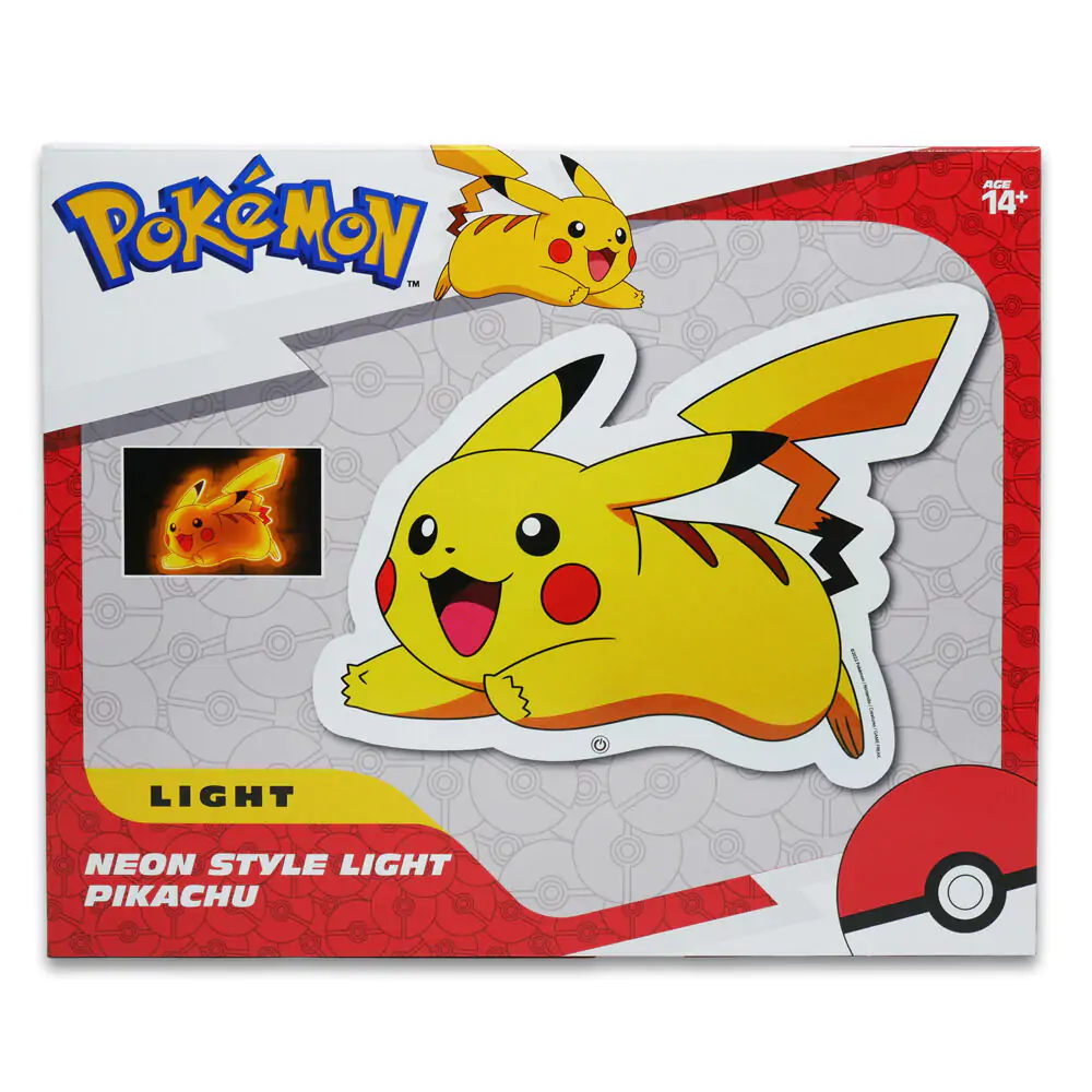 Pokémon LED nástěnná lampa Pikachu 22 cm fotografii produktu