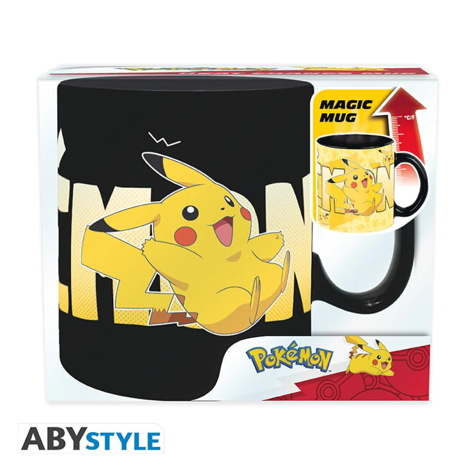 Pokemon Pikachu měnící se hrnek s teplem fotografii produktu