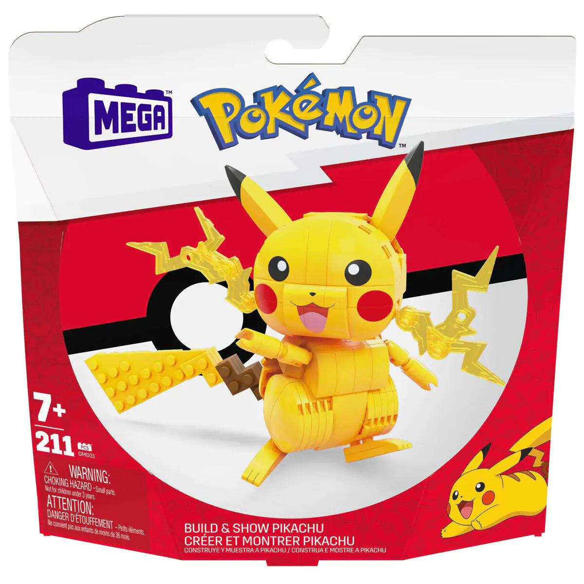 Pokémon Mega Construx Wonder Builders stavebnice Pikachu 10 cm fotografii produktu