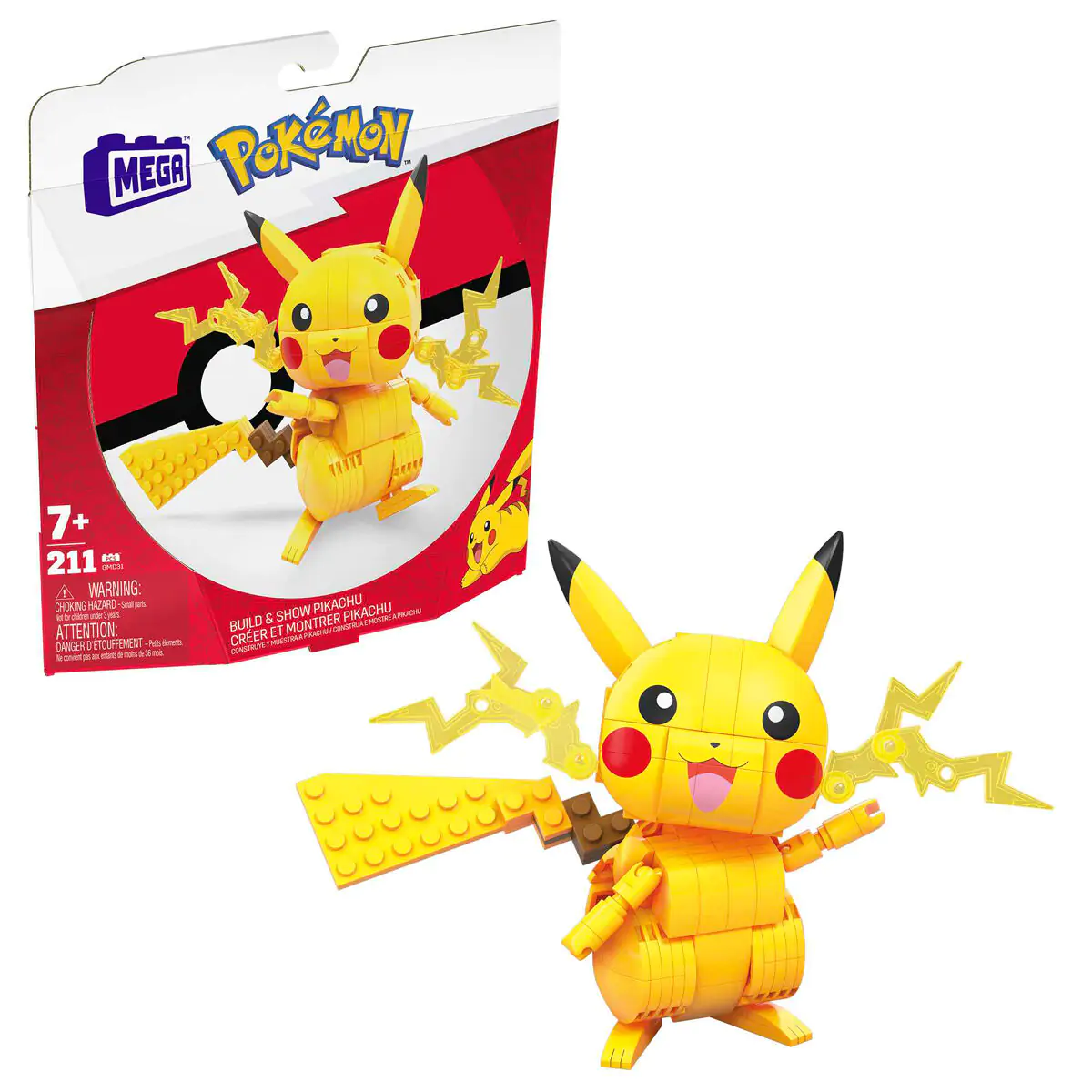 Pokémon Mega Construx Wonder Builders stavebnice Pikachu 10 cm fotografii produktu