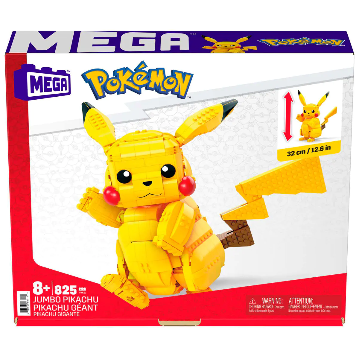 Pokémon Mega Construx Wonder Builders stavebnice Jumbo Pikachu 33 cm fotografii produktu