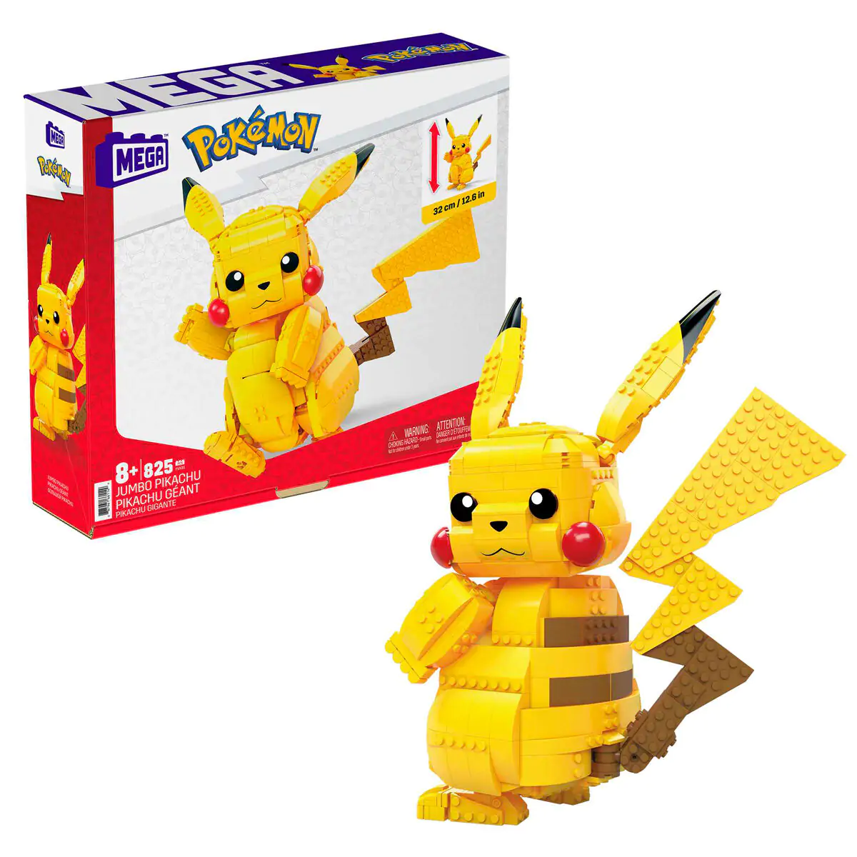 Pokémon Mega Construx Wonder Builders stavebnice Jumbo Pikachu 33 cm fotografii produktu