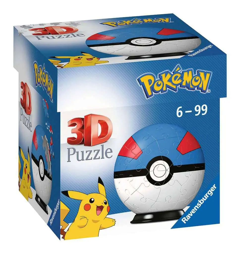 Pokémon 3D Puzzle Pokéballs: Great Ball (55 dílků) fotografii produktu