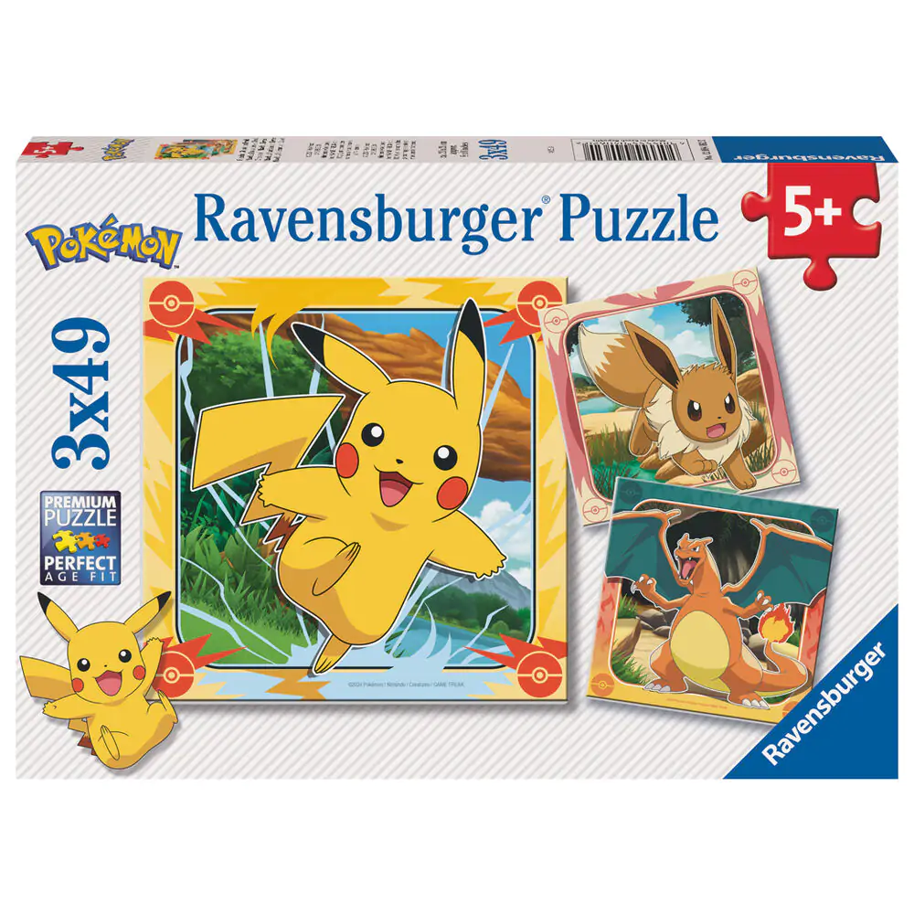 Pokemon puzzle 3x39 dílků fotografii produktu