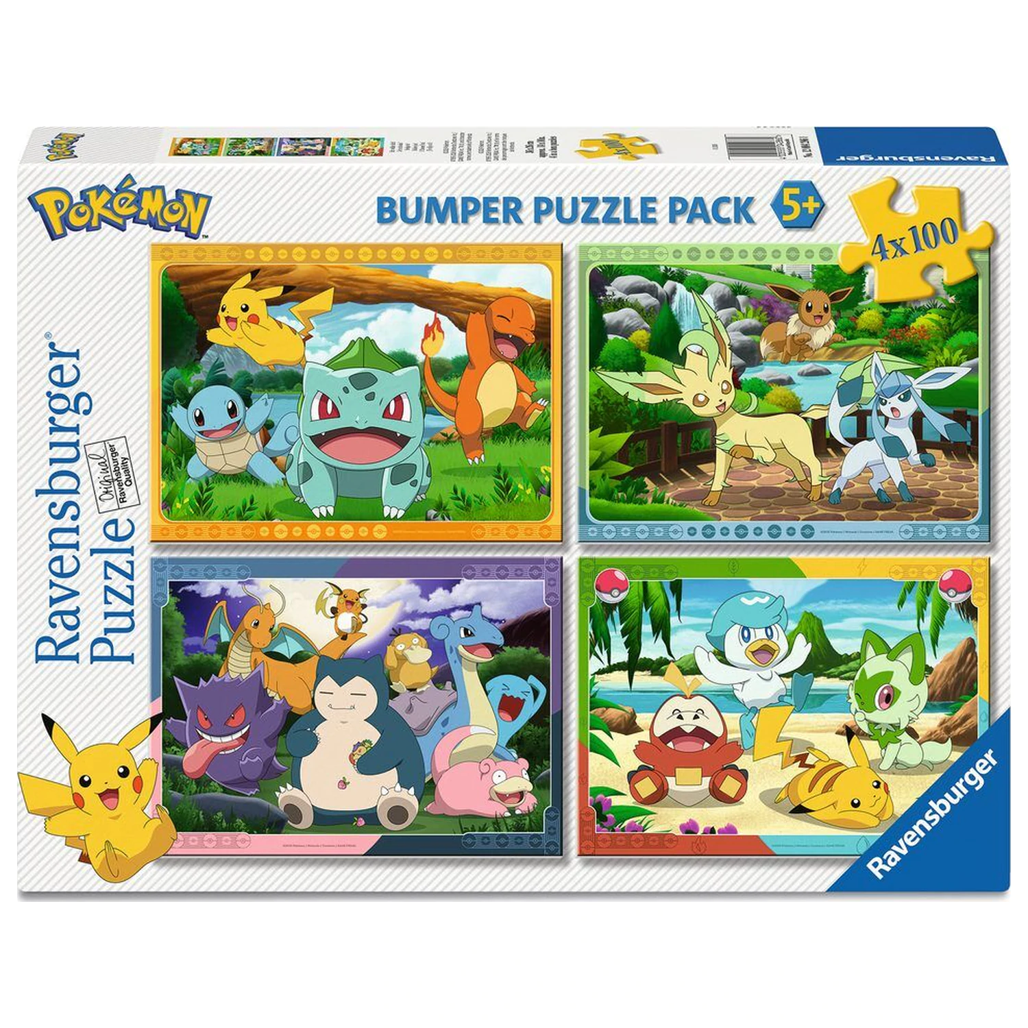 Pokemon puzzle 4x100 dílků fotografii produktu