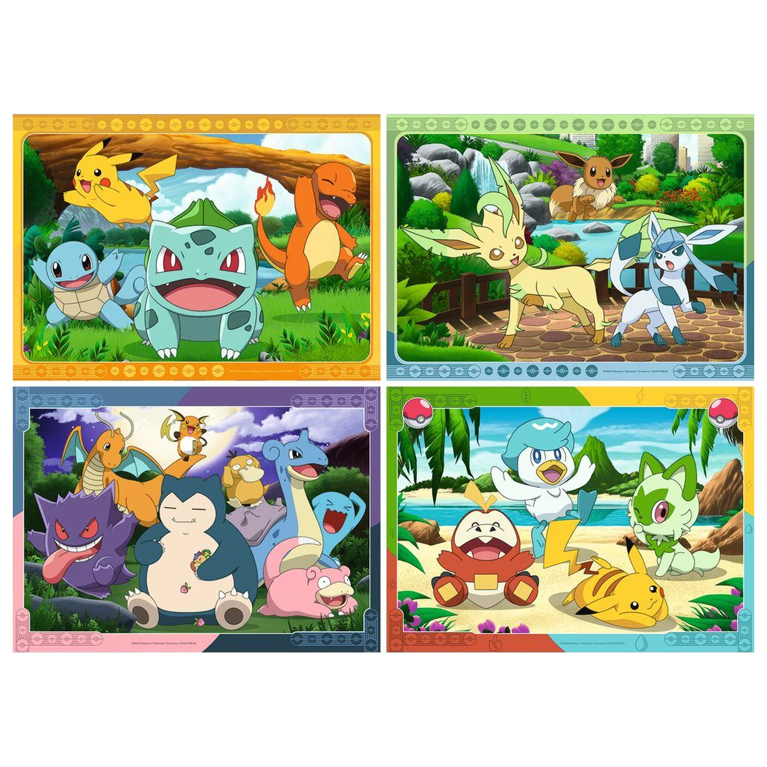 Pokemon puzzle 4x100 dílků fotografii produktu