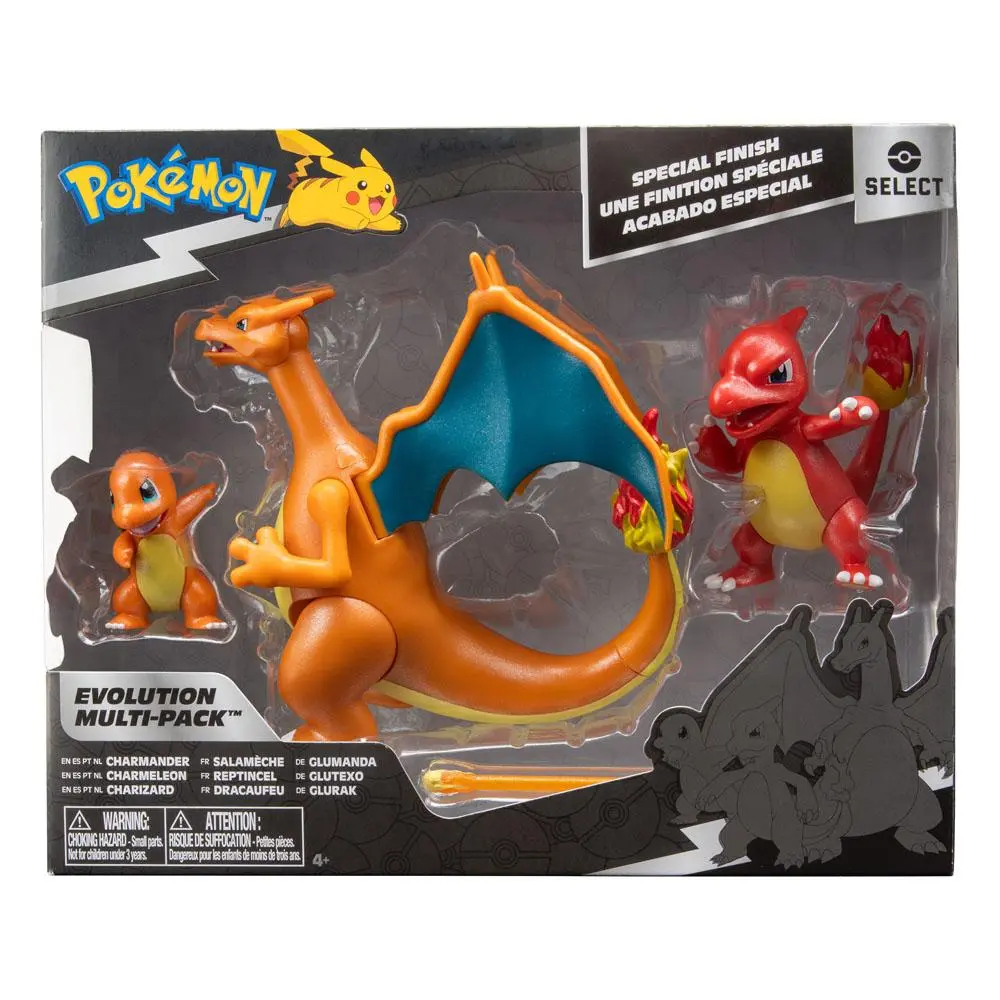 Pokémon Select akční figurky 3-balení Evolution Charmander, Charmeleon, Charizard fotografii produktu
