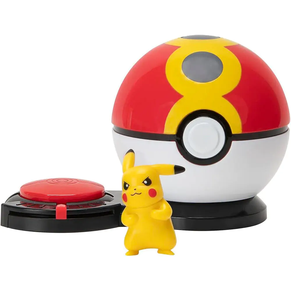 Pokémon hra s překvapivým útokem Pikachu #2 s Quick Ball proti Bulbasaur #3 s Poké Ball fotografii produktu