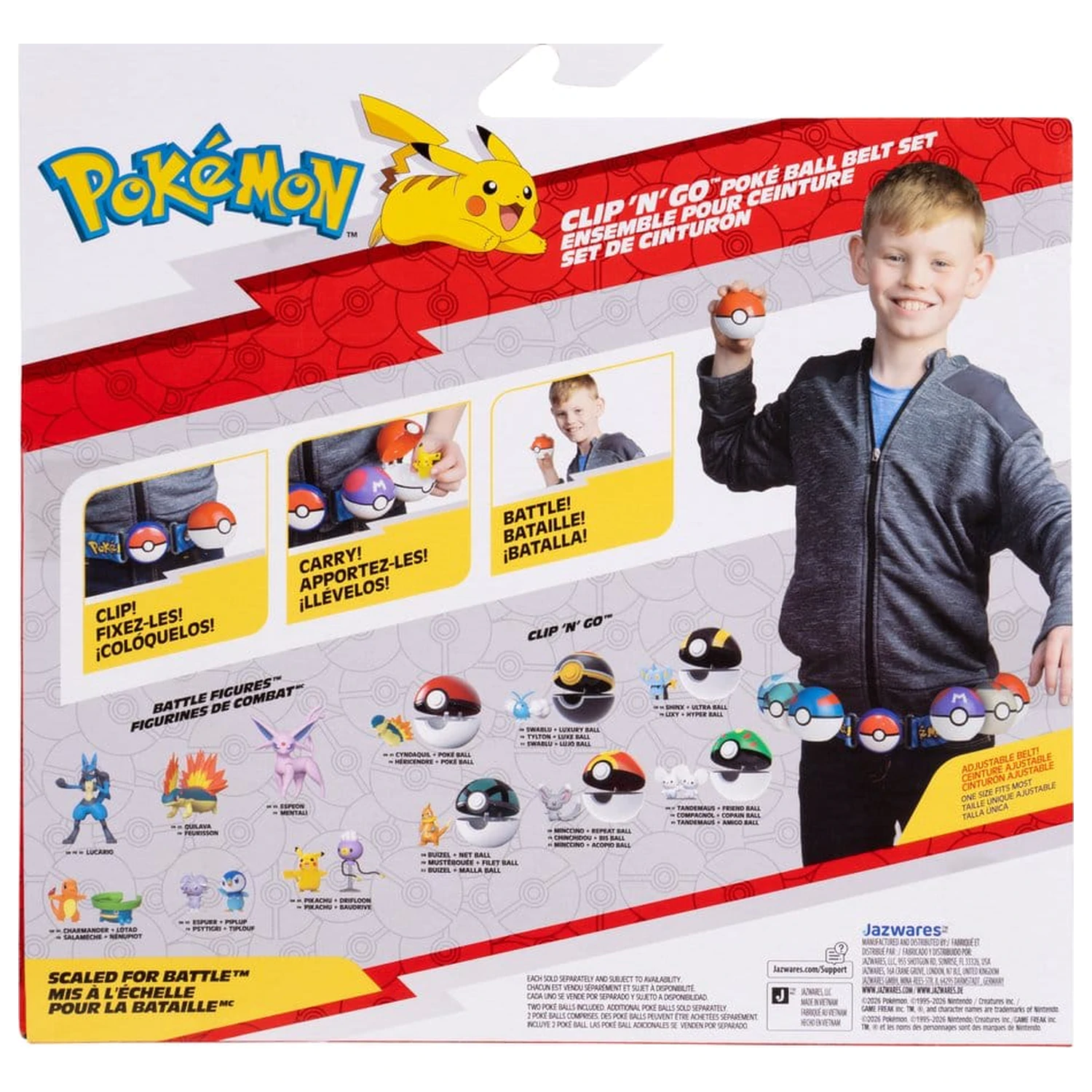 Pokémon Toy Clip 'n' Go Pásek Set Fennekin fotografii produktu