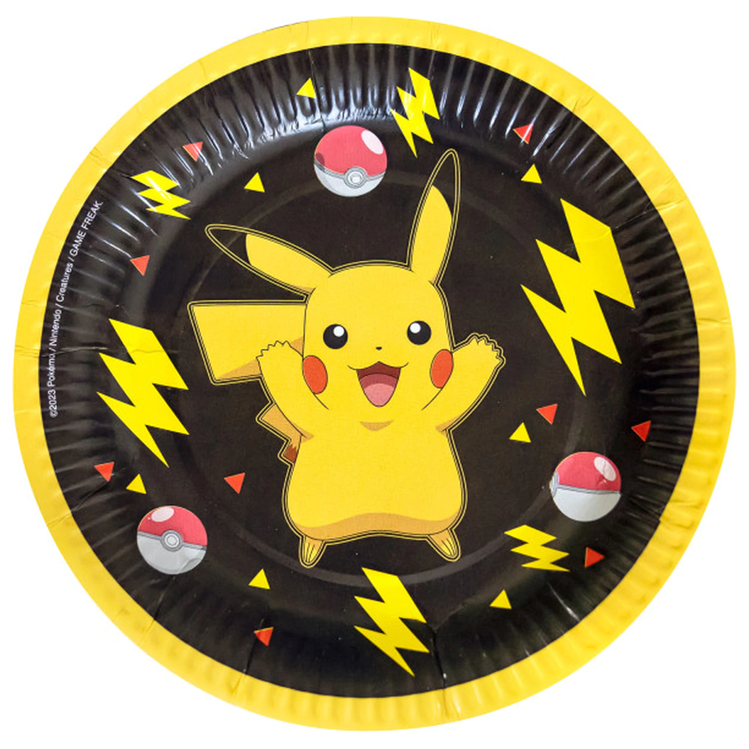 Pokémon Yellow Thunder papírové talíře, 8 kusů, 18 cm fotografii produktu