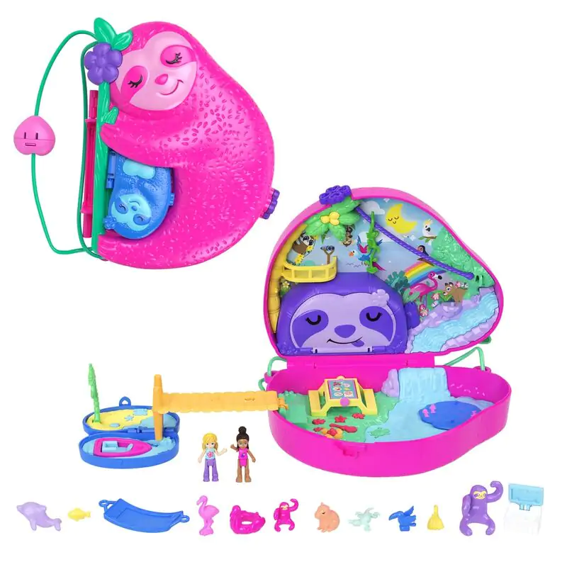 Polly Pocket Rodina lenochodů 2 v 1 truhla s hrací sadou fotografii produktu
