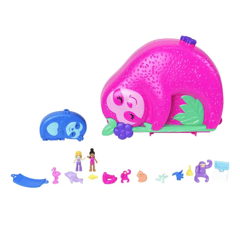 Polly Pocket Rodina lenochodů 2 v 1 truhla s hrací sadou fotografii produktu