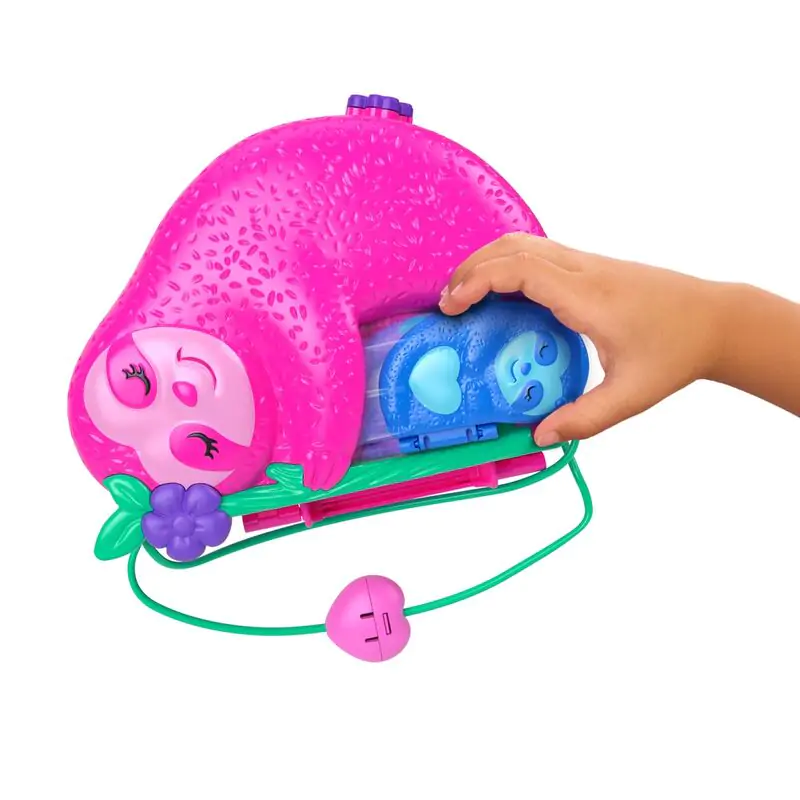 Polly Pocket Rodina lenochodů 2 v 1 truhla s hrací sadou fotografii produktu